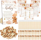Patelai 321 Pcs Baby Shower Games Supplies, Brown Bear by Patelai