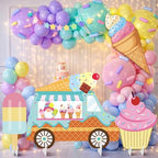 4 Pcs Large Ice Cream Bar Decoration Cardboard Cutout 26.62 Inch Ice Cream Birthday Decoration Summer Sweet Shop Signs for Baby Shower Party Booth Props Cupcake Icepop Yard Signs Backdrops - Image 5