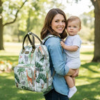 Diaper Bag Backpack for Dad and Mom with USB Charging Port Stroller Straps and Insulated Pocket,army military Travel Nappy Backpack for Daddy/Mommy (Animal Pattern) - Image 5