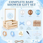 Wooden Baby Shower Crate Closet with Hanger and Rack - Image 2