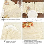 24 Pack Ivory Table Runner 10Ft Cheesecloth Table Runner Rustic Gauze Table Runners Romantic Long Cream Sheer Fabric Cheese Cloth Table Runners for Wedding Party Bridal Baby Shower - Image 4