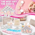 MTLEE 50 Pcs Over The Moon Baby Shower Candles 1 Oz, Pink - Image 5