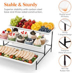 Lifewit 3 Tier Serving Tray for Party, Plastic Tiered Food Serving Platters - Image 6