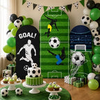 Cinrobiye 3Pcs Soccer Arch Backdrop Cover Set, 4ft 5ft 6ft Spandex Soccer Photo Booth Props, Sports Birthday Party Decorations, Goal Party Background Stand Cover for Game Day Indoor Outdoor Decor - Image 5