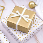 WRAPAHOLIC Jumbo Reversible Wrapping Paper - 30 Inch x 100 Feet Jumbo Roll - Gold Print and Delicate Polka Dots Design for Birthday, Christmas, Wedding, Baby Shower - Image 5