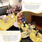 Light Yellow Boho Cheesecloth Table Runner 12 Pack 17x108 Inch Sheer Gauze - Image 6