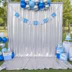 10ftx10ft Sequin Silver Backdrop Curtain Panels for Parties-Sparking - Image 5