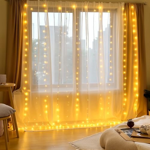 20x10ft White Tulle Backdrop Curtains with Lights String for Parties,Wrinkle Free Sheer Curtain with Lights Wedding Photo Backdop Drapes for Baby Shower Birthday Party Photography Home Decorations - Image 6