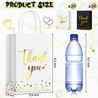 PerKoop 60 Pack Thank You Paper Gift Bags, Classic, Black and White - Image 3