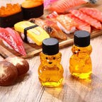Patelai 96 Pcs 2 oz Plastic Honey Bear Bottle Bear Shape Clear Jar, Black - Image 5