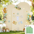Green Beige Arch Backdrop Covers Set of 3 Wedding Arch Covers Stretchy Backdrop Baby Shower Birthday Party Arches Cover 6FT 6.6FT 7.2FT Arch Stand Cover Spandex Bridal Shower Decoration by LittleFunny