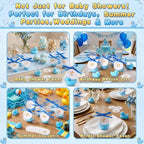 Leelosp Duck Soap Party Favors Gift with Transparent Bags and Thanks Tag for Baby Shower Guest Reveal Baptism Shower Wedding Birthday Summer Party Favor Decorations Supplies(50 Sets,Blue) - Image 6