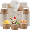 Umigy 180 Pcs Disposable Paper Soup Bowls 9 oz Wood Grain Party Cups by Umigy