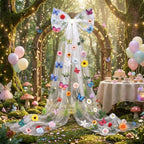 Norme 79 x 20 Inch Giant Organza Bow Decoration, Extra Large Tulle Bow - Image 6