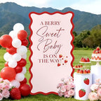 5.45FT A Berry Sweet Baby is On The Way Scalloped Stand-up Backdrop by Unknown
