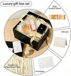 UoeRing 3 Pcs Large Gift Box Glossy Black 12x12x11 Inch with Lid - Image 2