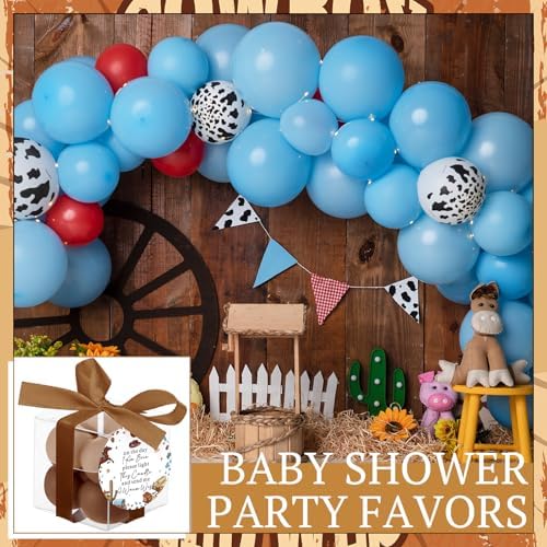 MTLEE 24 Sets Dark Brown Baby Shower Party Favors Small Bubble Candle - Image 3