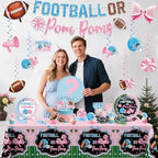191Pcs wellspar Football Gender Reveal Decorations Tableware Set - Image 6