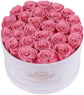 Prifroti 27 Flowers in a Luxury Suede Box, Birthday Gifts for Women, Preserved Flowers, Mothers Day Roses Gift for Mom, Light Pink by Prifroti