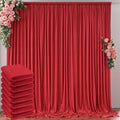 40ft x 10ft Wrinkle Free Red Backdrop Curtains for Parties, Polyester Photo Backdrop Drapes 8 Panels 5x10ft for Weddings Birthday Party Christmas Photography Background for Backdrop Stand by Outpain