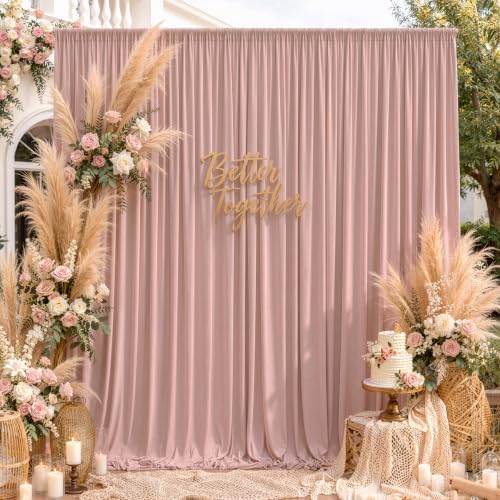 20ftx12ft Dusty Pink Backdrop Curtain for Wedding Party 4 Panel 12FT Tall - Image 4
