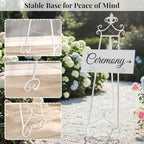 60” H White Easel Stand for Sign Metal Adjustable - Image 4