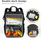 Hap Tim Diaper Bag Backpack,Large Capacity Travel Back Pack Maternity Baby Nappy Changing Bags, Double Compartments with Stroller Straps,Waterproof,Black (US7340-DG) - Image 4