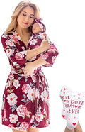 Mommy and Me Robe and Swaddle Set | Maternity Robe Matching Baby Girl, Boy by ECOBABYMadeWithLove