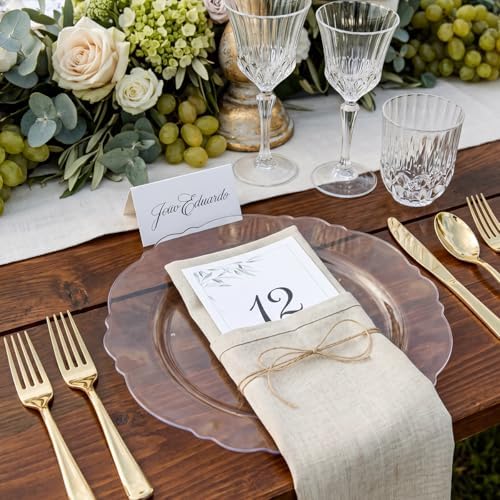 WDF 60pcs Clear Plastic Plates Disposable - 10.25inch Clear Dinner Plates Baroque Disposable Plates for Wedding/Party/Birthday/Summer Party - Image 3