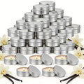 100 Pcs 1 Oz Mini Vanilla Scented Soy Candle Bulk, Tin Candles Gift by Trxvxo