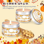MTLEE 24 Pcs Fall Baby Shower Candle Favor Thanksgiving Little Pumpkin - Image 3