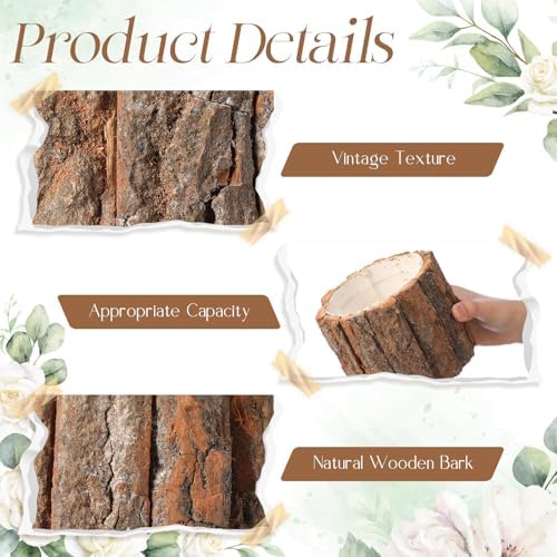 6 Pcs Wooden Vase for Centerpieces Wedding Flower, 4.7 Inch - Image 3