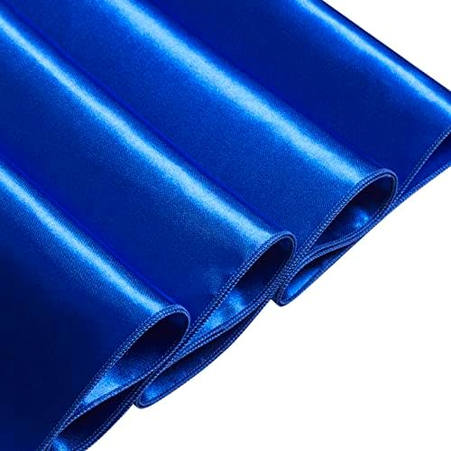 6 Pack Satin Table Cover Rectangle, Royal Blue, 60 x 120 Inches - Image 2