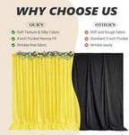 40ft x 10ft Yellow Backdrop Curtain Drapes, Wrinkle-Free Sheer Chiffon Fabric Photo Backgroud Panels for Wedding Arch Party Ceremony Stage Photography Decoration - Image 7