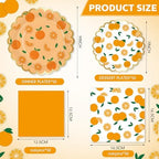 Funnymoom 200 Pcs Orange Citrus Party Decorations Paper Plates Serve 50 - Image 2