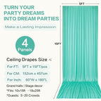 20ft×15ft Mint Green Backdrop Curtain for Wedding Parties - Image 6