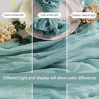 LZY 120 Pack Gauze Cheesecloth Napkins 20x20 Inch Dinner Cloth Napkins, Soft Boho Table Napkins Rustic Wrinkled Cheese Cloth Napkins Bulk for Wedding Party Baby Shower Event Decor (Light Blue) - Image 3