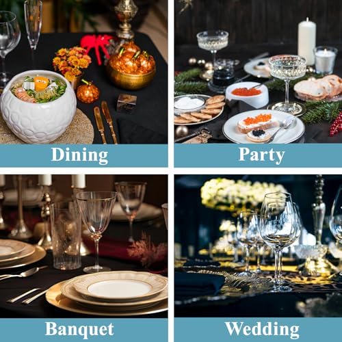 VidaFete Classic Series 6 Pack 52 * 52inch Black Square Tablecloth - Image 6