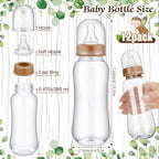Trelaco 12 Pcs Woodland Animal Baby Shower Game Bottle Chug Wooden Sign Set - Image 3