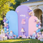 Pink Blue Purple Arch Cover 6.6FT 7.2FT 8FT Party Party Arch Covers Stretchy Backdrop Set of 3 - Image 2