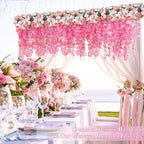 40 Pack Pink Wisteria Hanging Flowers, Fake Hanging Flowers for Decoration, Artificial Hanging Flowers,Vines for Bedroom,Flower Garland for Home,Party,Garden, Wall,Wedding Decoration(3.6 Ft/Pcs) - Image 6