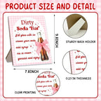 50 Pcs She's Ready to Pop Theme Baby Shower Disposable Plastic Cups with Straws, 12 oz, with Bar Sign, Soda Theme, Gender Reveal, Weddings, Bachelorette Party Supplies (Pink) - Image 2