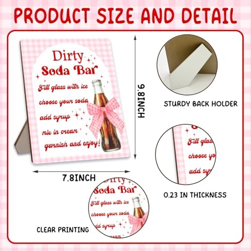 50 Pcs She's Ready to Pop Theme Baby Shower Disposable Plastic Cups with Straws, 12 oz, with Bar Sign, Soda Theme, Gender Reveal, Weddings, Bachelorette Party Supplies (Pink) - Image 2