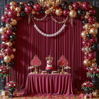 40x10ft Burgundy Backdrop Curtains for Wedding Parties Wrinkle Free Photo Backdrop Drapes for Photography Birthday Baby Shower Soft Fabric Party Backgournd for Photoshoot 5x10ft, 8 Panels - Image 5