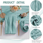 LZY 120 Pack Gauze Cheesecloth Napkins 20x20 Inch Dinner Cloth Napkins, Soft Boho Table Napkins Rustic Wrinkled Cheese Cloth Napkins Bulk for Wedding Party Baby Shower Event Decor (Light Blue) - Image 4