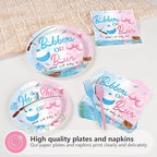 96Pcs Bobbers or Bows Gender Reveal Party Decorations, Serves 24 - Image 3