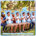 Shyyween 6 Sets Baby Shower Games Feed the Baby Blue Gender Reveal Game Kit - Image 5