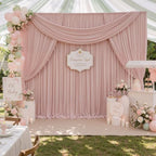 10ftx15ft Dusty Pink Backdrop Curtains for Parties, Wrinkle Free Polyester Dusty Pink Photo Backdrop Drapes 2 Panels 15 ft Long Back Drop Cloth for Wedding Birthday Photography Background Party - Image 6