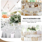 Fitable 6 Pack Ivory Round Tablecloths 120 Inch for 48"-96" Tables - Image 5