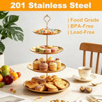 QTLCOHD 2 Pcs 4 Tier Stainless Steel Cupcake Stand - Image 3
